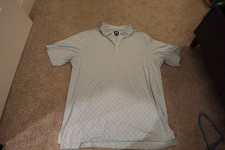 FootJoy Polo Shirt Mens Extra Large Light Blue Weather Print Golf Performance XL