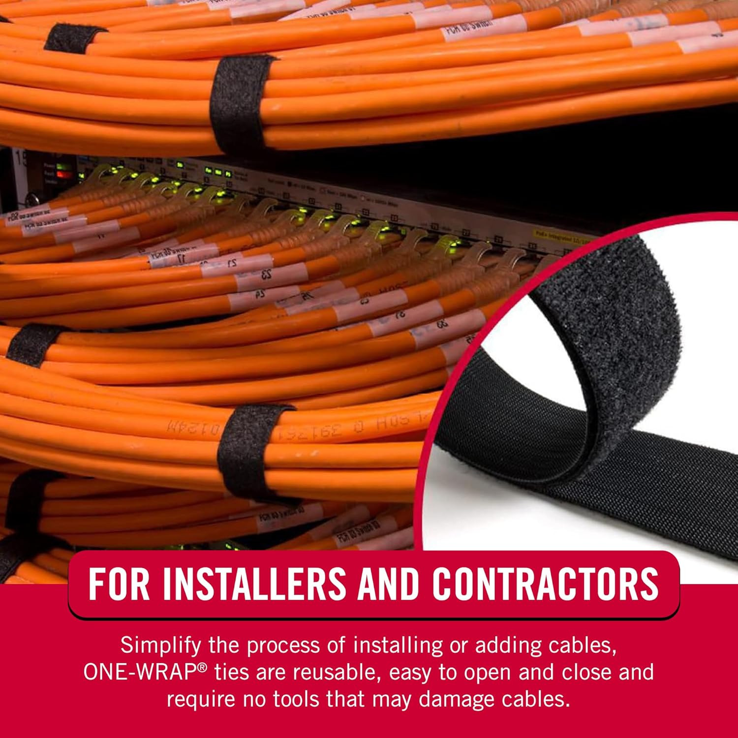 Cut to Length Straps Heavy Duty | 45 Ft X 3/4 in | ONE-WRAP Self-Gripping Double