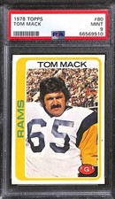 1978 TOPPS #80 TOM MACK PSA 9 Mint 66569910 