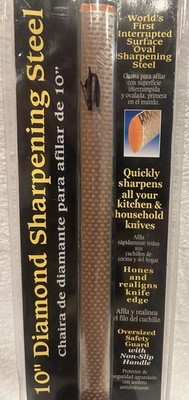 NEW 10  Smith s Diamond Sharpening Steel Rod Interrupted Surface 4 Performance