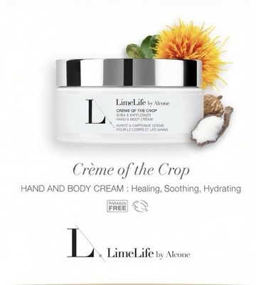 Limelife by Alcone Crème Of The Crop Shea Safflower Hand & Body Cream 8oz New
