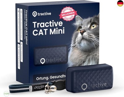 Tractive CAT Mini GPS Tracker für Katzen - Marktführer, Live-Ortung, P