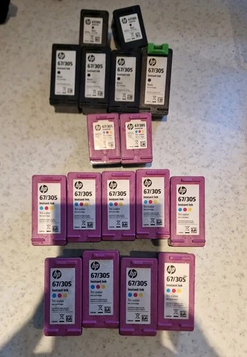 EMPTY ink cartridges, genuine HP 305  17 empty cartridges