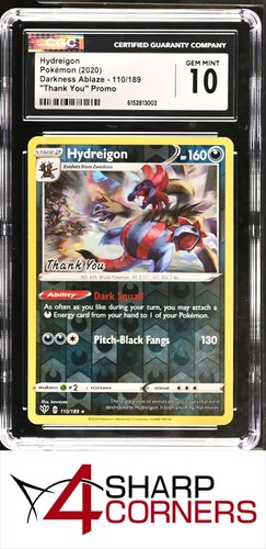 2020 POKEMON DARKNESS ABLAZE ""THANK YOU"" PROMO #110/189 HYDREIGON CGC 10