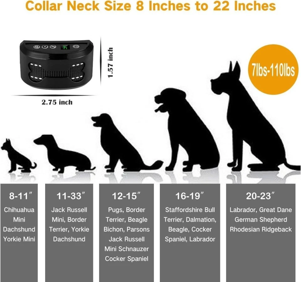 Anti Bark Dog Collar Auto Stop Barking Training Collar Obedience Rechargeable - image 3 of 4