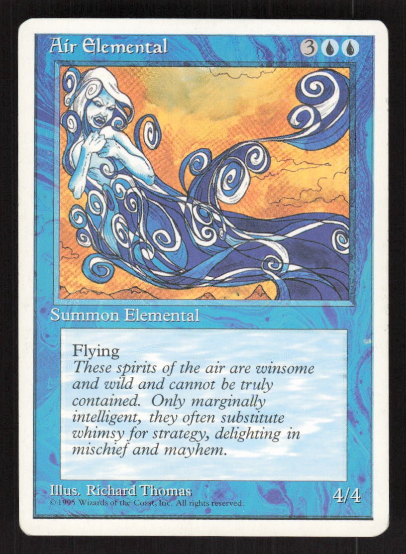 1995 Air Elemental Fourth Edition MTG