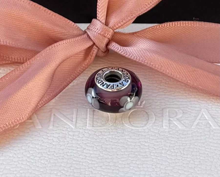 Original Pandora Murano „Blumen“ lila, 925 silber #790643 - Bild 4 von 4