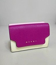Marni Women Wallet Saffiano Wallet Limited Edition VHTF Sophisticated Design Pop
