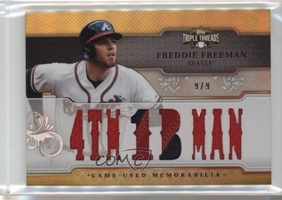 2014 Topps Triple Threads Relics Gold 9/9 Freddie Freeman #TTR-FF2 4f5