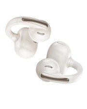 Bowie MC1 Open Ear Clip-On Earbuds, Adaptive Comfort with Anti-Drop White