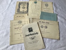 Masonic Lodges Booklets 1856 - 1944 various dated items lot 