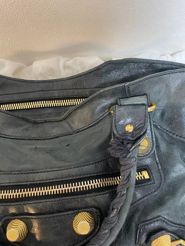 Balenciaga Giant City Dark Green Leather Bag From JAPAN - Image 3 of 4