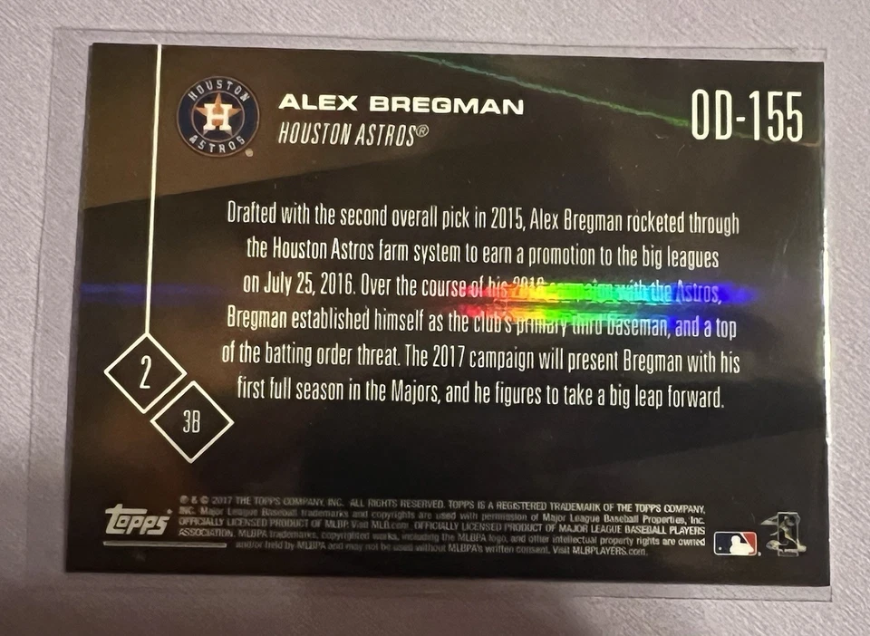 2017 TOPPS NOW #OD-155 Rookie ALEX BREGMAN ROAD TO OPENING DAY RC - Image 2 of 4