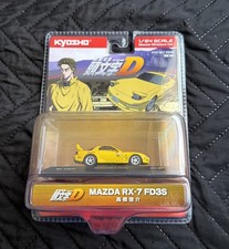 Kyosho 1:64 Initial D Keisuke Takahashi Mazda RX-7 FD3S Yellow Limited Edition