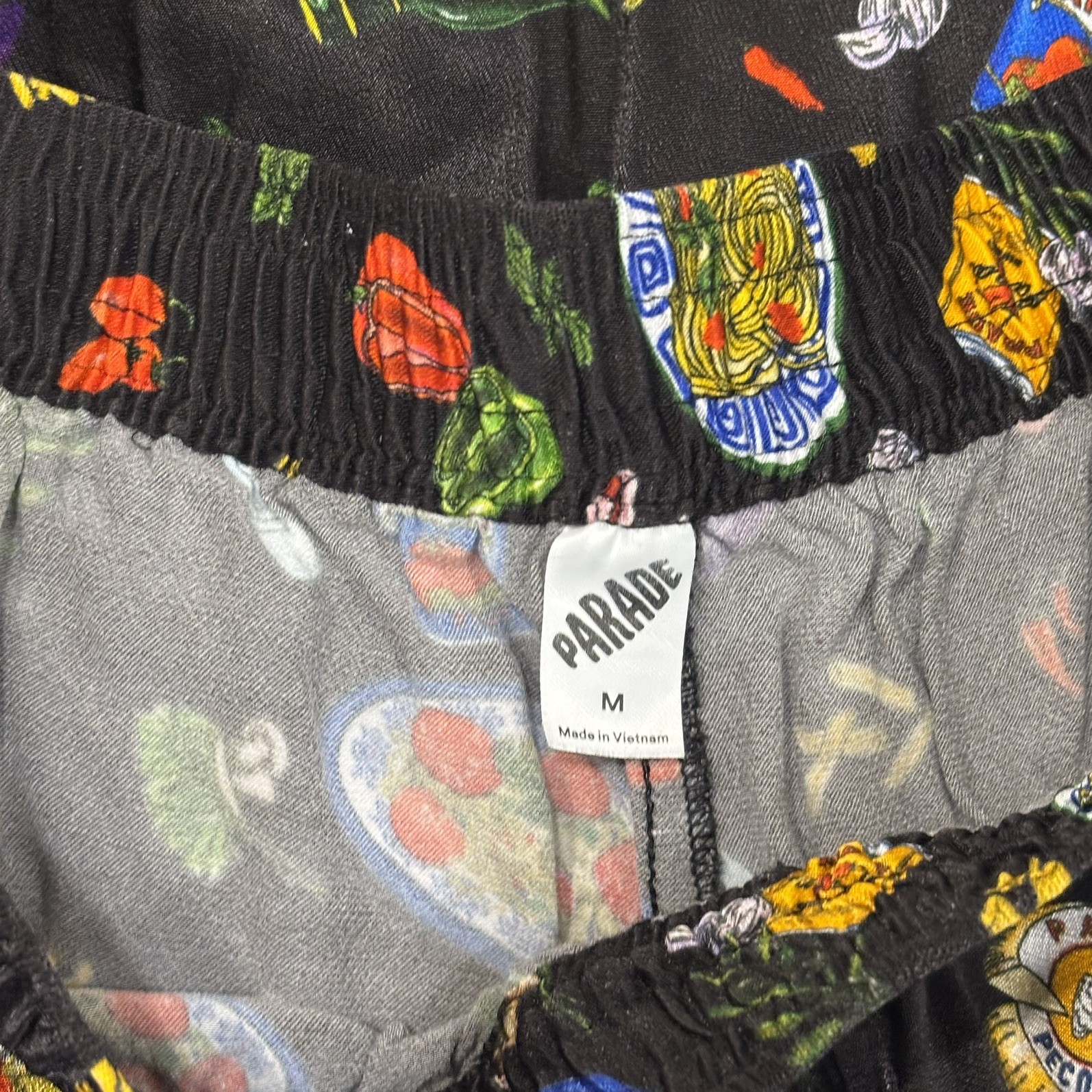 Parade women’s medium Italian dinner pajama shorts set Jammie’s unique sleepwear