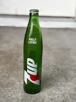 7 Up Green Glass Bottle Half Liter 1993 Original Soda Collectible