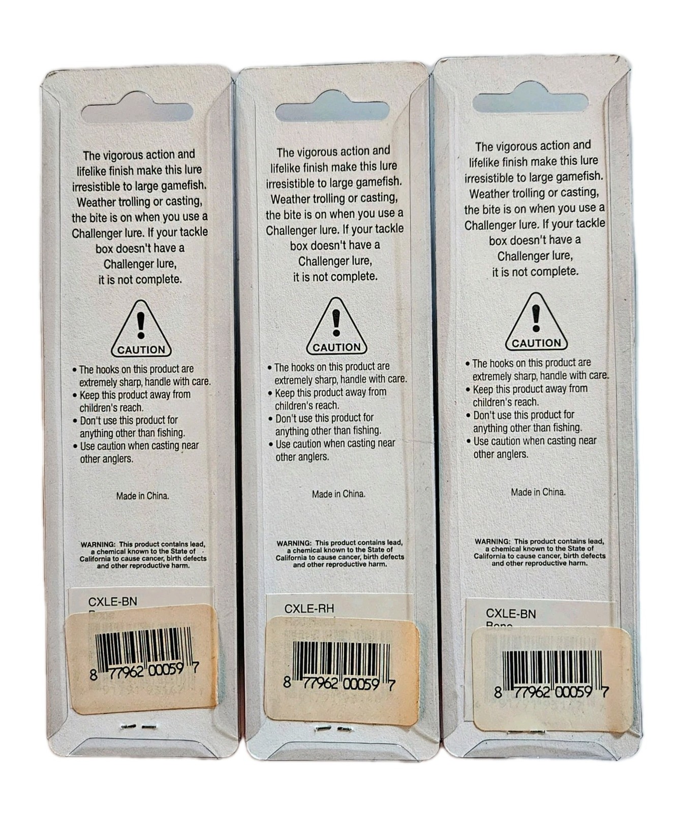 3 Challenger Extreme Pro-formance Topwater Lures 3/8 oz, 4", 2 Colors In Set New - Image 12