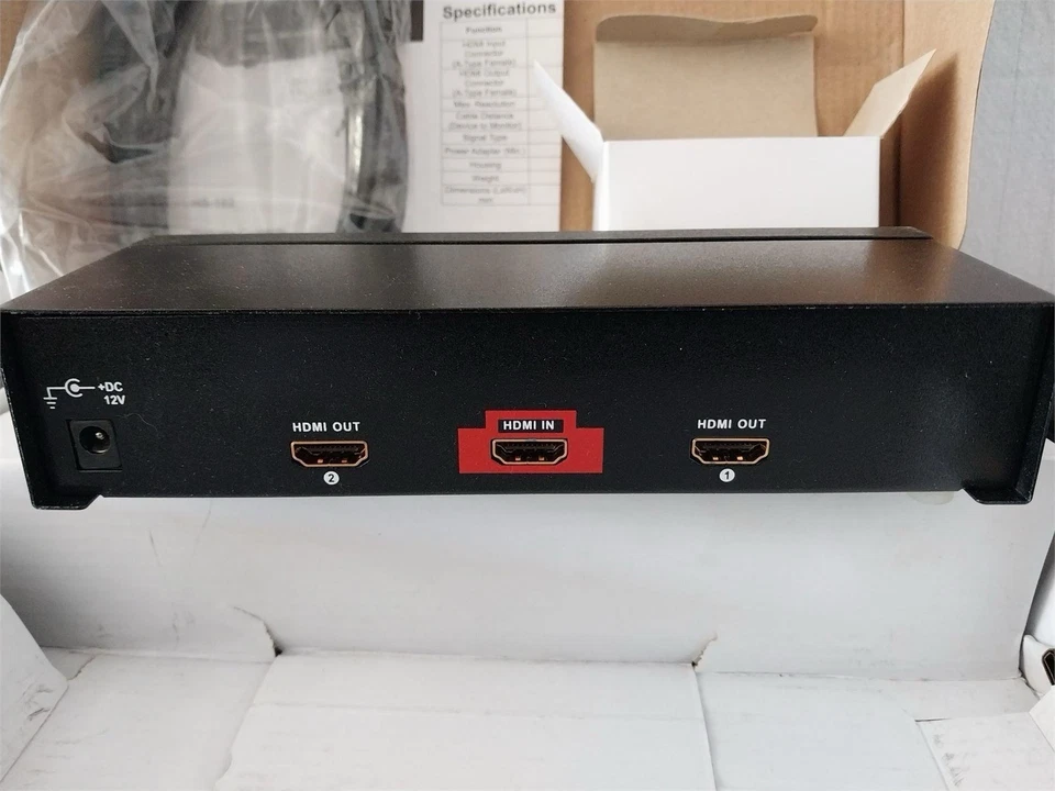 Monoprice 1x2 HDMI Amplifier Splitter Model HS-102 New In Box - Image 4 of 4