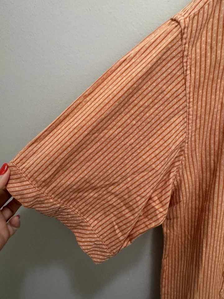 G Unit Tools Of The Trade Embroidered Button Down Orange Shirt Size XL - Image 4 of 4