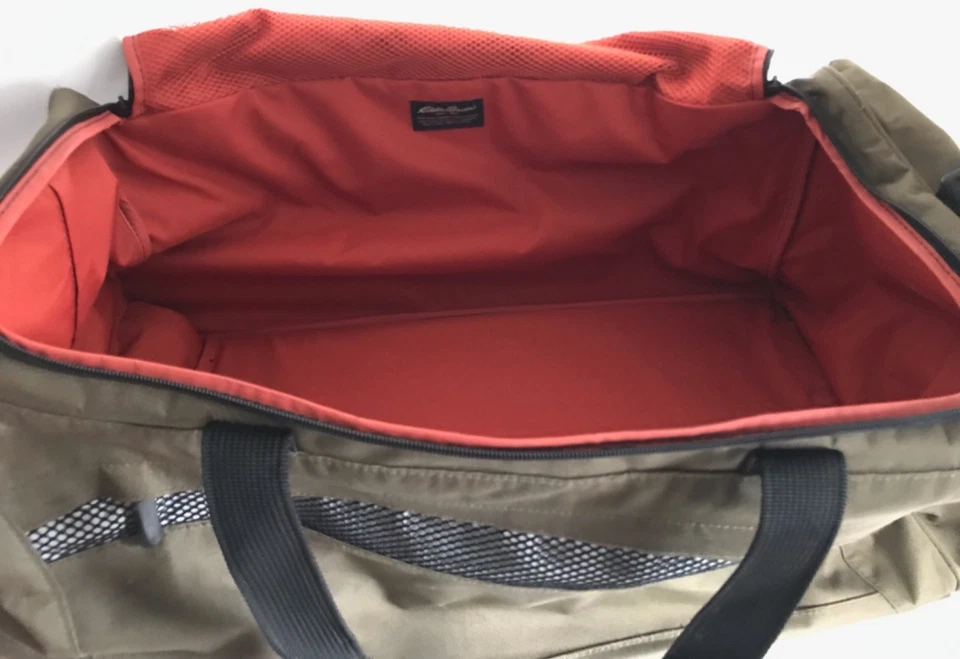 Bolsa de Lona Eddie Bauer con Ruedas Grande Equipaje Verde apx 24" x 13 x 13 Bolsillo Lateral Foto 4 de 4