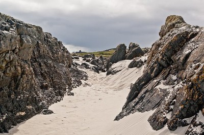 Foto 6x4 Traigh Ban nam Manach Baile M\u00f2r weißer Sandstrand neben c2011