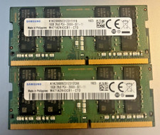 Lot of 2 Samsung 16GB 2Rx8 PC4-2666V M471A2K43CB1 SODIMM DDR4 laptop memory
