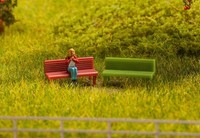 Faller 180919 4 Benches 1:87 H0 Gauge # NEW In OVP #