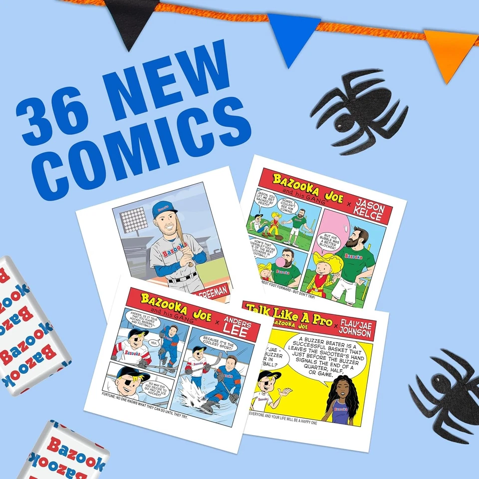 Bazooka Bubble Gum Bulk, Caramelo de Navidad 225 Original Rosa  Foto 4 de 4