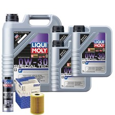 Motoröl 0W30 LIQUI MOLY Special Tec F 8L+MAHLE Ölfilter +Spülung
