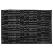 JVL Condor Classic Astro Turf-Look Rubber Scraper Mat, Black 60x40cm