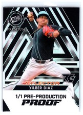 2024 Leaf Metal Press Pass Baseball Proof #1/1 Yilber Diaz