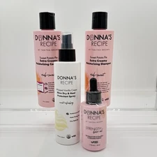 Tabitha Brown Donnas Recipe Shampoo & Conditioner + HairOil & HeatProtectant Set