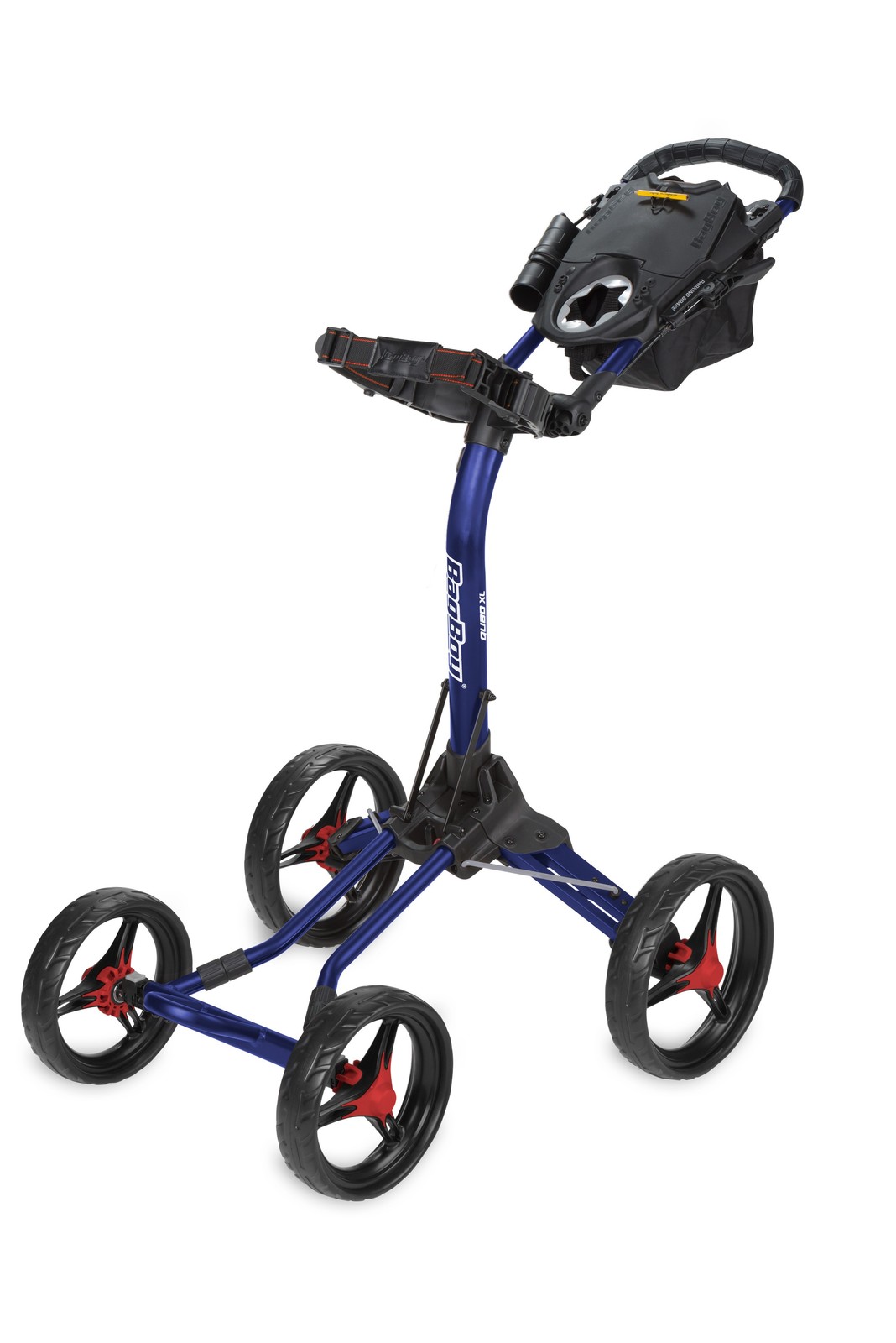 New Bag Boy Golf Quad XL Push Cart Limited Edition Navy/Red 