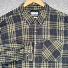 Magellan Outdoors Mens Classic Plaid Flannel Button Down Shirt Canyon Creek 2XL