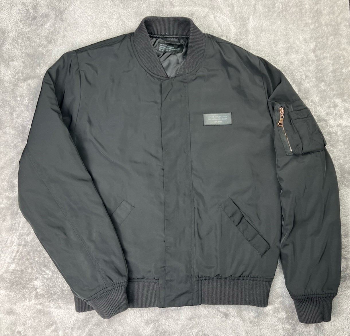 Space X Bomber Jacket Mens Large Limited Edition Space Exploration Technologies