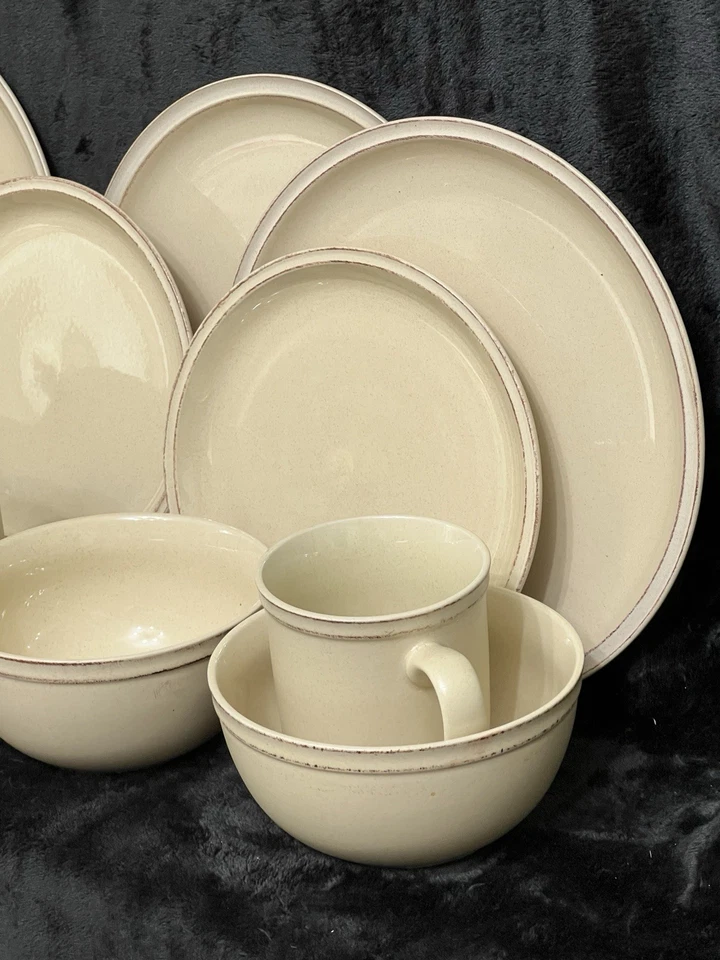 Better Homes & Garden 15pcStoneware Dinnerware Set for Daily Use Tan & Brown - Image 2 of 4