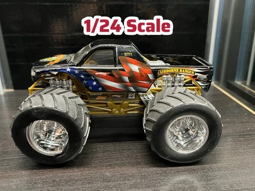2004 Vintage Mattel Monster Jam 1/24 Airborne Ranger Monster Truck Diecast Car.