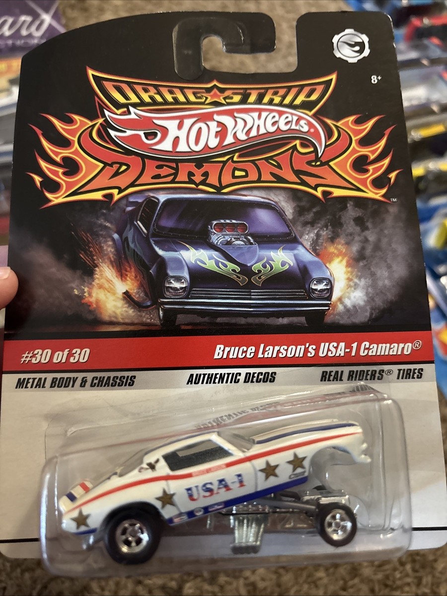 2008 HOT WHEELS DRAGSTRIP DEMONS BRUCE LARSON'S USA-1 CAMARO RARE