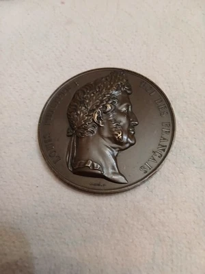 Médaille Bronze LOUIS PHILIPPE I  ROI DES FRANÇAIS 7CM Pas De POINCON TRanche - Photo 1/2