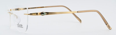 Silhouette Brille 5513 CJ 7520 Randlos Gala 23kt GP Gold Gebürstet Leicht Titan