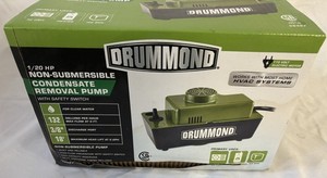 Drummond 1/20 HP Condensate Removal Pump – HVAC / AC Drain Pump / Brand New