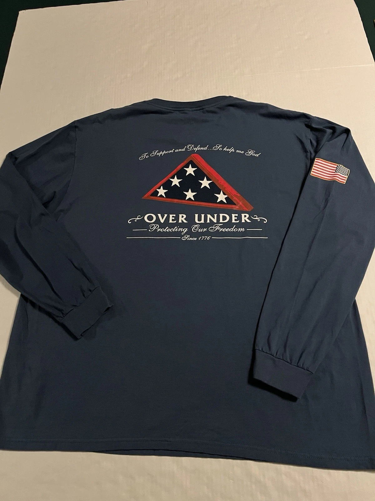 NEW Over Under Dog Flag Logo Sporting Lifestyle Long Sleeve T-Shirt XL Made USA image 7