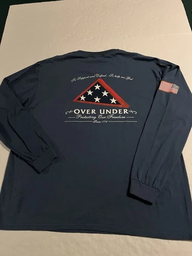 NEW Over Under Dog Flag Logo Sporting Lifestyle Long Sleeve T-Shirt XL Made USA image 7