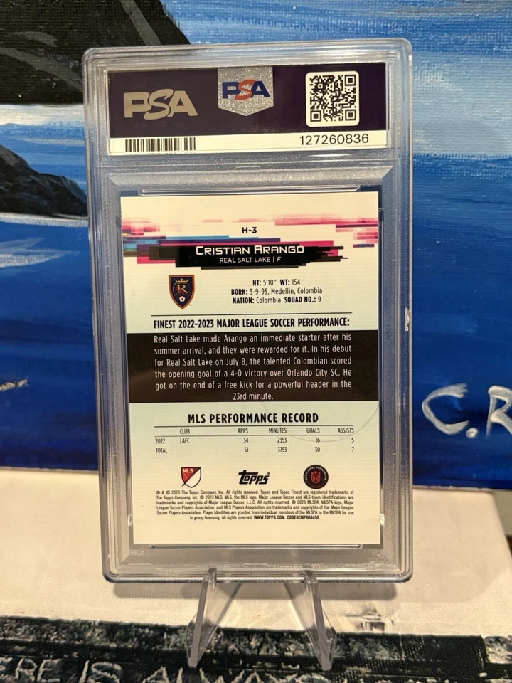 CRISTIAN ARANGO-2023 Topps Finest Hologlow Gold Refractor /50 #H3  - Image 2 of 2