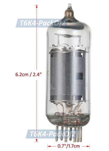 Pack de 2 Tubes à Vide 6K4 - Remplacement Amplificateur Préampli Audio Premium - Photo 4/4