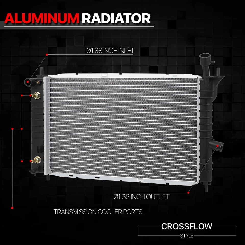 Repuesto radiador aluminio OE para 92-94 Ghia/Tempo/Topacio 2.3/3.0 AT dpi-1322 Foto 2 de 4