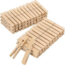 50pcs Clothes Pins 4 Inch Large Wooden Clothespins for Hanging 50pcs- 4