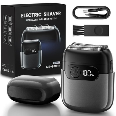 Electric Foil Shaver for Men,Compact 3D Floating Shaving Heads, Electric Razo...