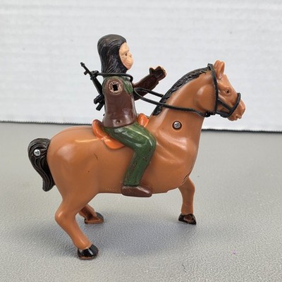 Vintage Planet of the Apes Ape Soldier on Wind-Up Horse Action Figure Toy Broken