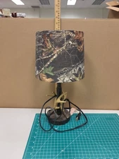 Antler Table Lamp Rustic Style Camouflage Shade Cabin Lodge Decor Accent